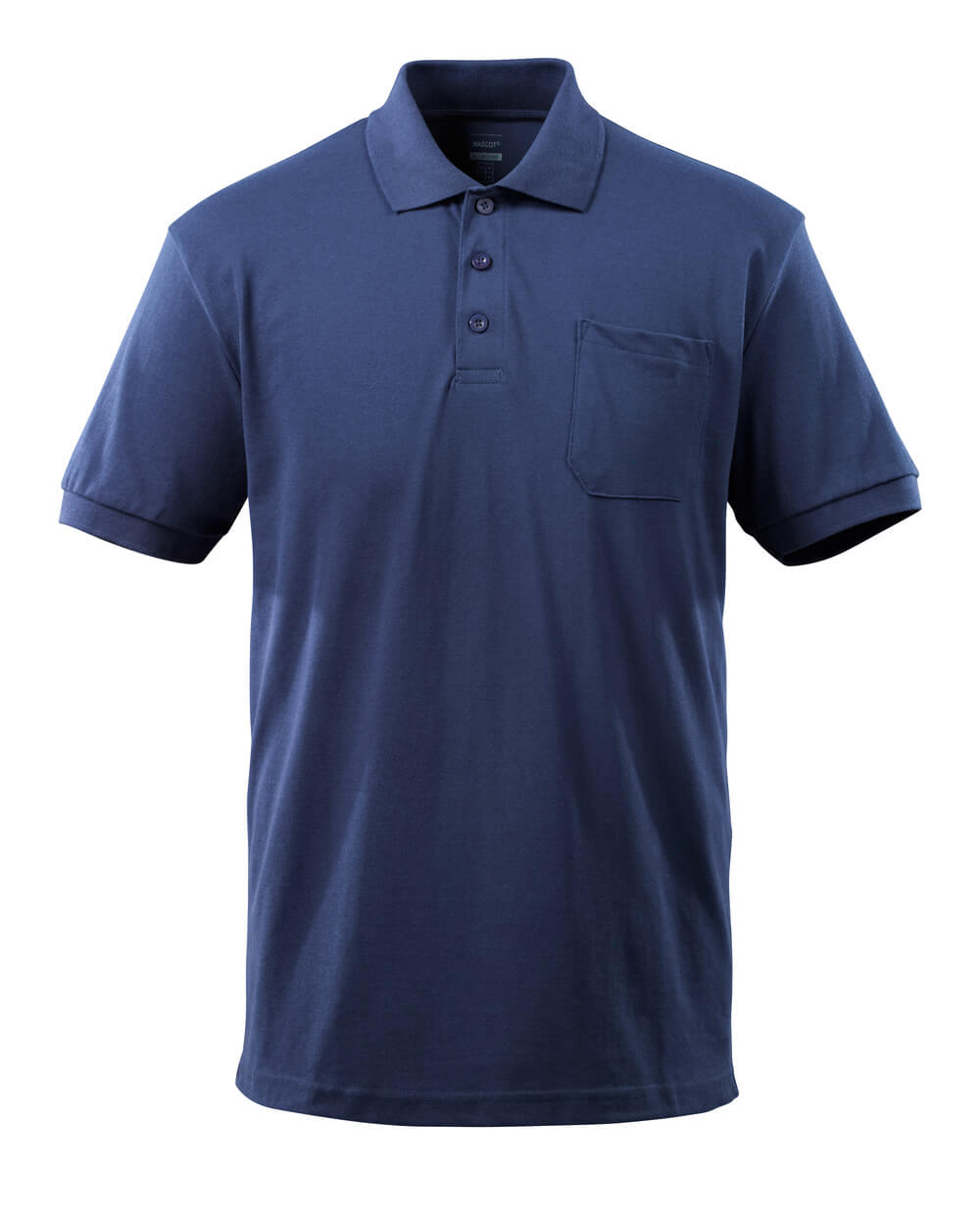 MASCOT® Orgon CROSSOVER Polo-Shirt in Marine mit Brusttasche, Knopfleiste und Rippkragen für Handwerk und Industrie
