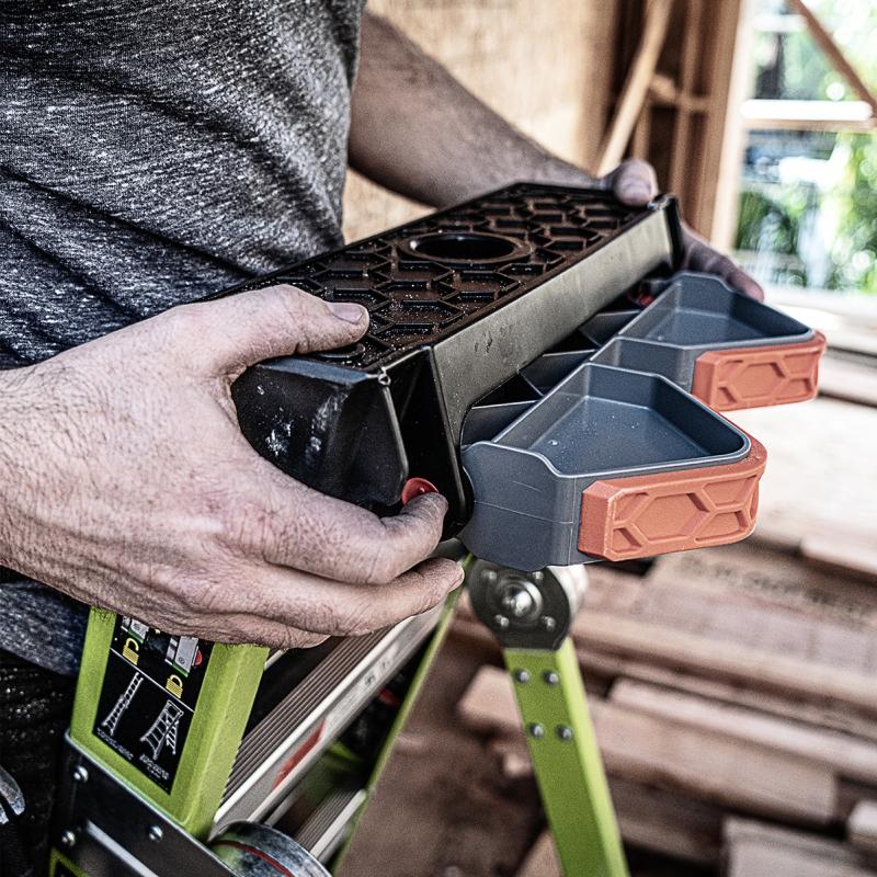 KING KOMBO 3-in-1 Fiberglasleiter mit Toolablage