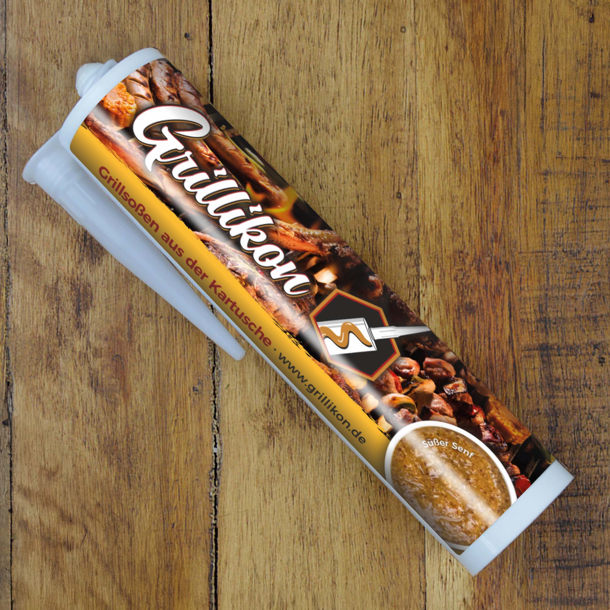 Grillikon süßer Senf in 300 ml Kartusche im Geschenkset