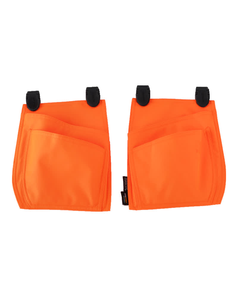 MASCOT® ACCELERATE SAFE Hängetaschen, Set mit zwei hi-vis orangen Hängetaschen aus Polyester, je zwei geräumige Taschen, Click Pocket System zur Befestigung an Hosen, Shorts und Dreiviertelhosen