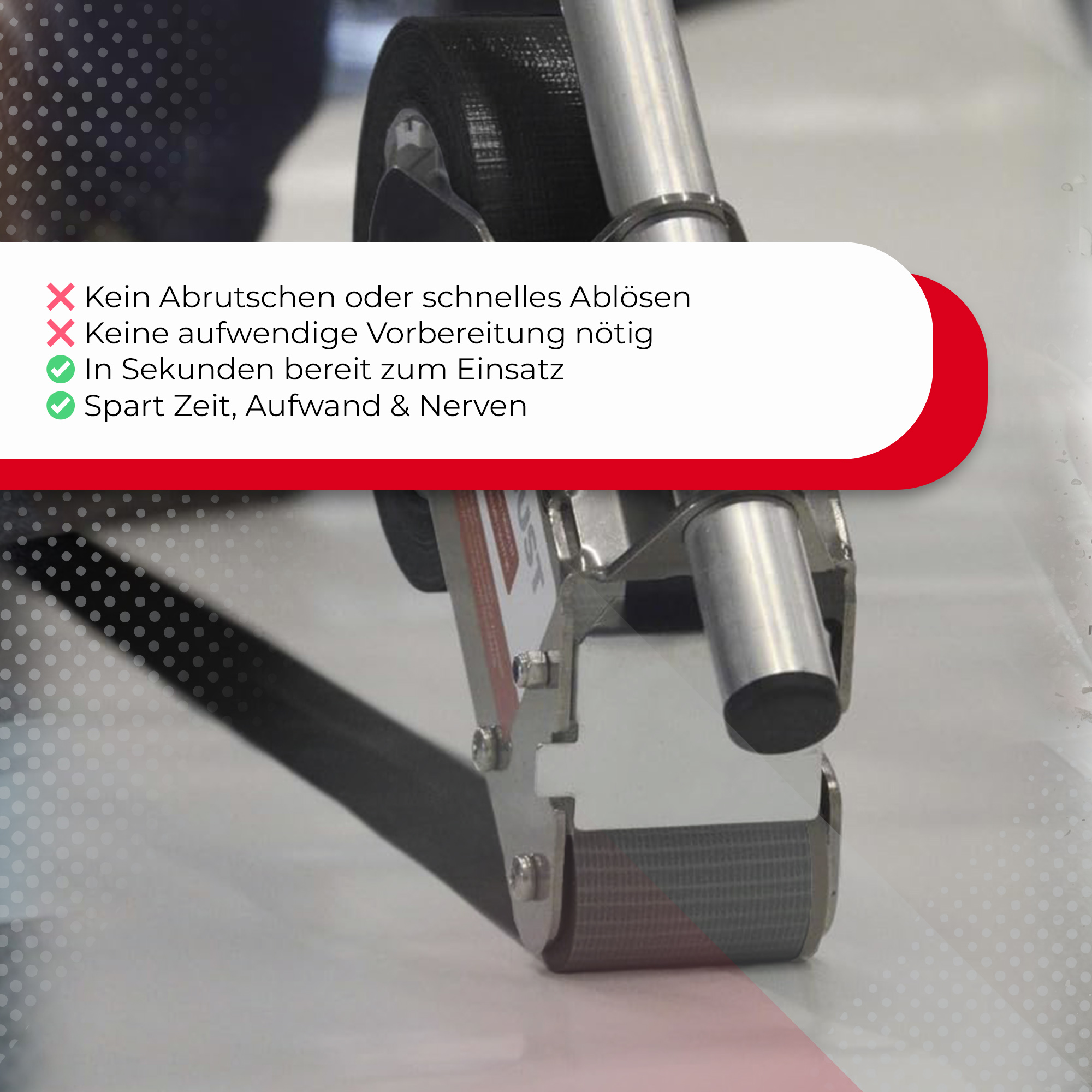 Schwarzes Zero Dust Gewebeklebeband 48mm x 50m im Einsatz