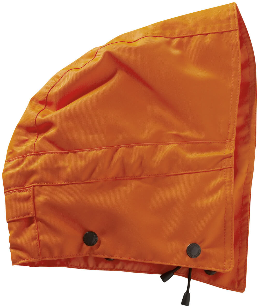 MASCOT® MacCall COMPLETE Kapuze in fluoreszierendem Hi-Vis Orange aus atmungsaktivem, wind- und wasserdichtem MASCOTEX® mit leichtem Futter, Druckknöpfen und verstellbarem Gummizug