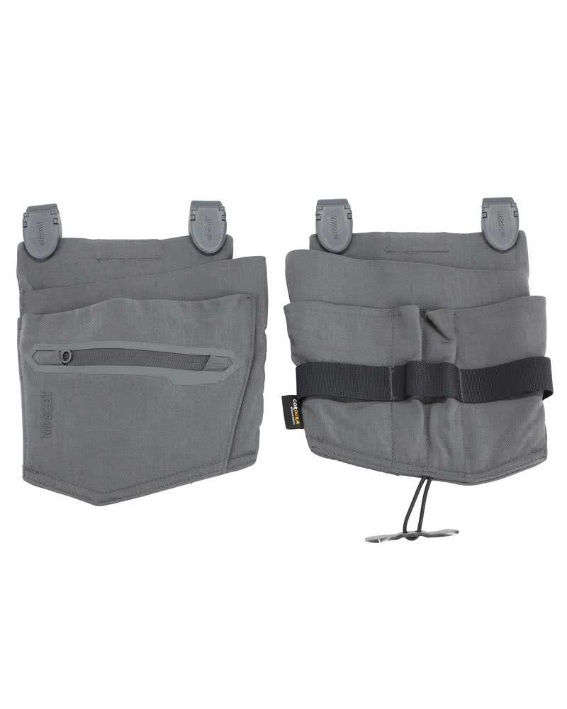 Anthrazitgraue MASCOT® CUSTOMIZED Hängetaschen für Elektriker in Größe ONE mit Reißverschlusstasche und Schlaufen für Werkzeugzubehör