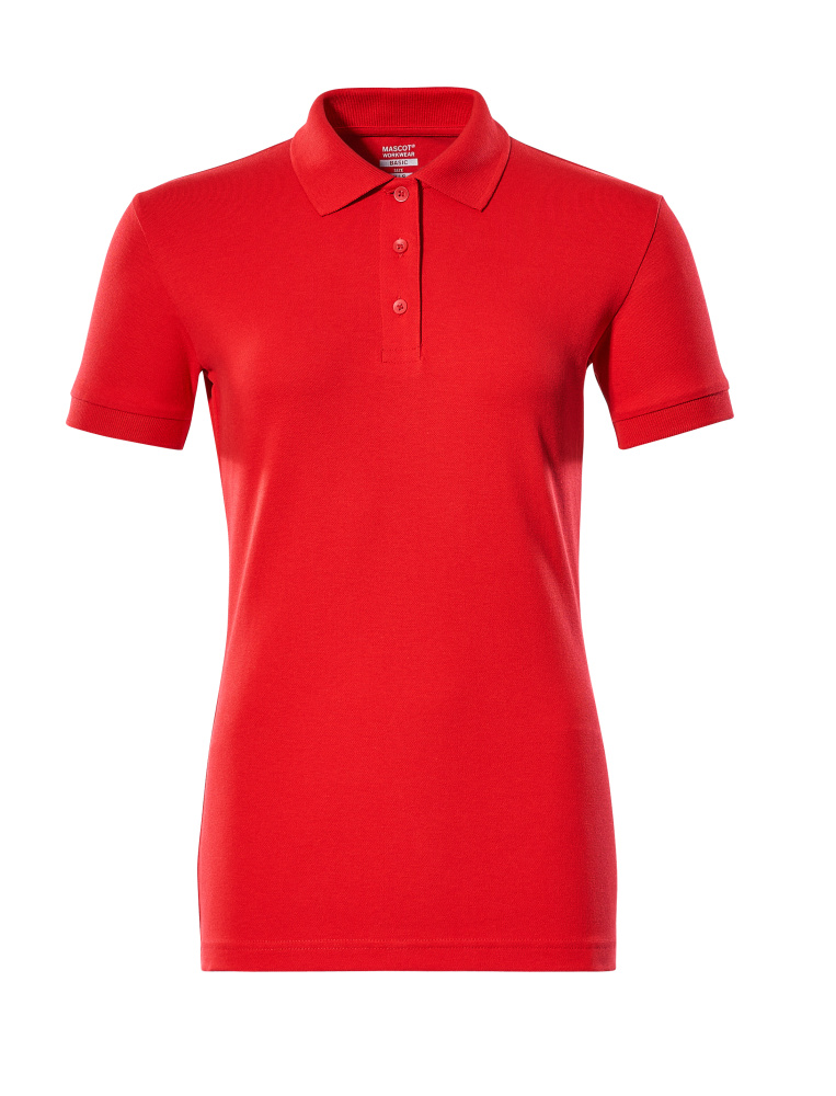 MASCOT® Grasse CROSSOVER Polo-Shirt in Himbeerrot, taillierte Damenpassform für Arbeitsbekleidung, Größe XS, Vorderansicht