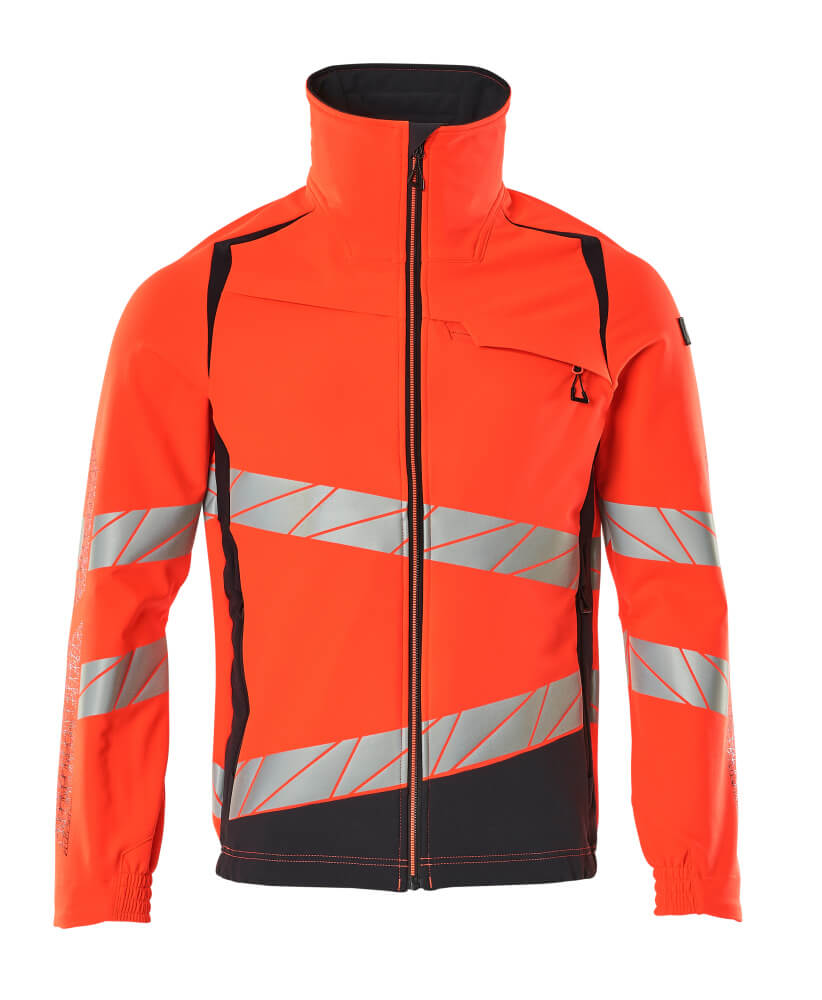 MASCOT® ACCELERATE SAFE Jacke in Hi-vis Orange/Dunkelanthrazit, Größe 3XL, zweifarbige Warnschutzjacke mit Reflexstreifen für hohe Sichtbarkeit