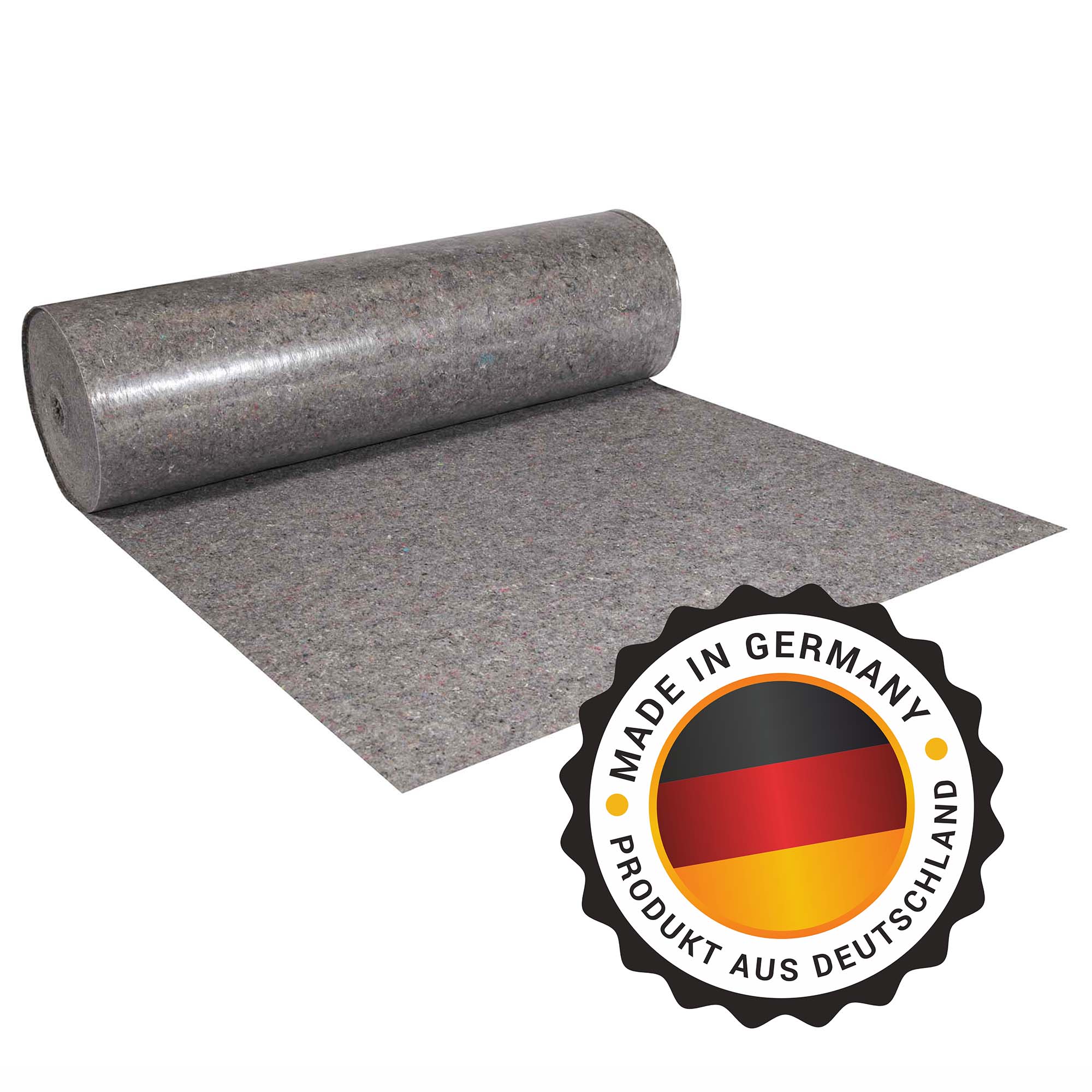 Rolle Zero Dust AbdeckUni PREMIUM Abdeckvlies Malervlies Antirutsch 270 g/m², ausgerollt auf Boden, mit Made in Germany Siegel