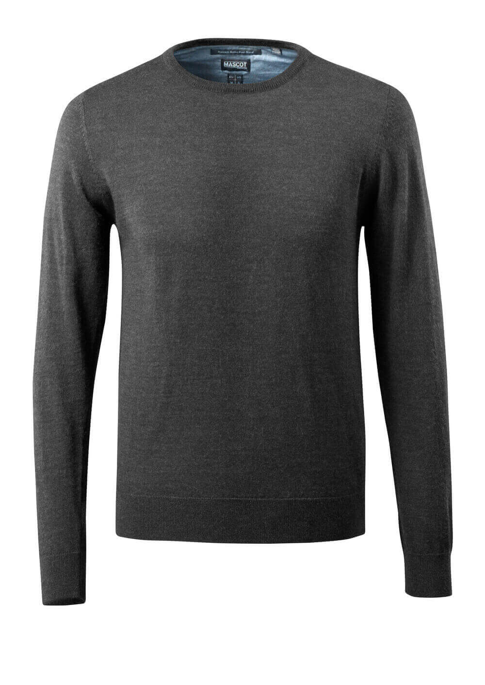 MASCOT® FRONTLINE Strickpullover in Dunkelanthrazit/Hellgrau-meliert, Corporate-Casual-Pullover mit Rundhalsausschnitt in Größe 2XL