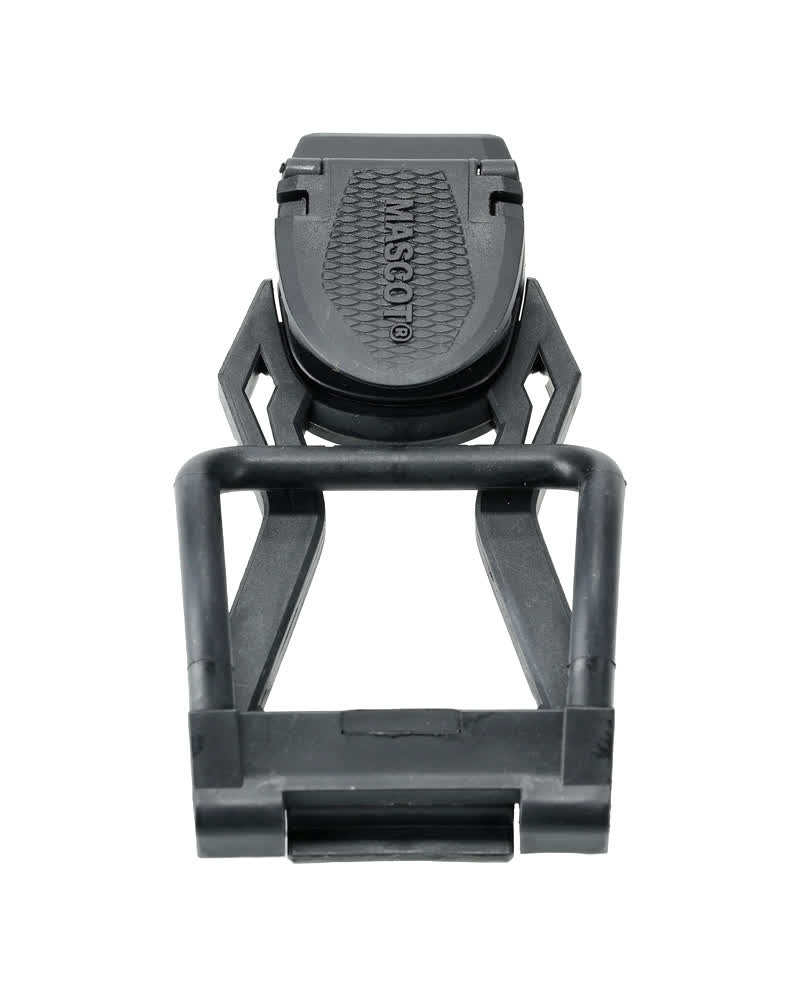 MASCOT® CUSTOMIZED Hammerhalter in Schwarz, faltbarer Hammerhalter aus TPU mit Click Pocket System zur Befestigung an Arbeitskleidung