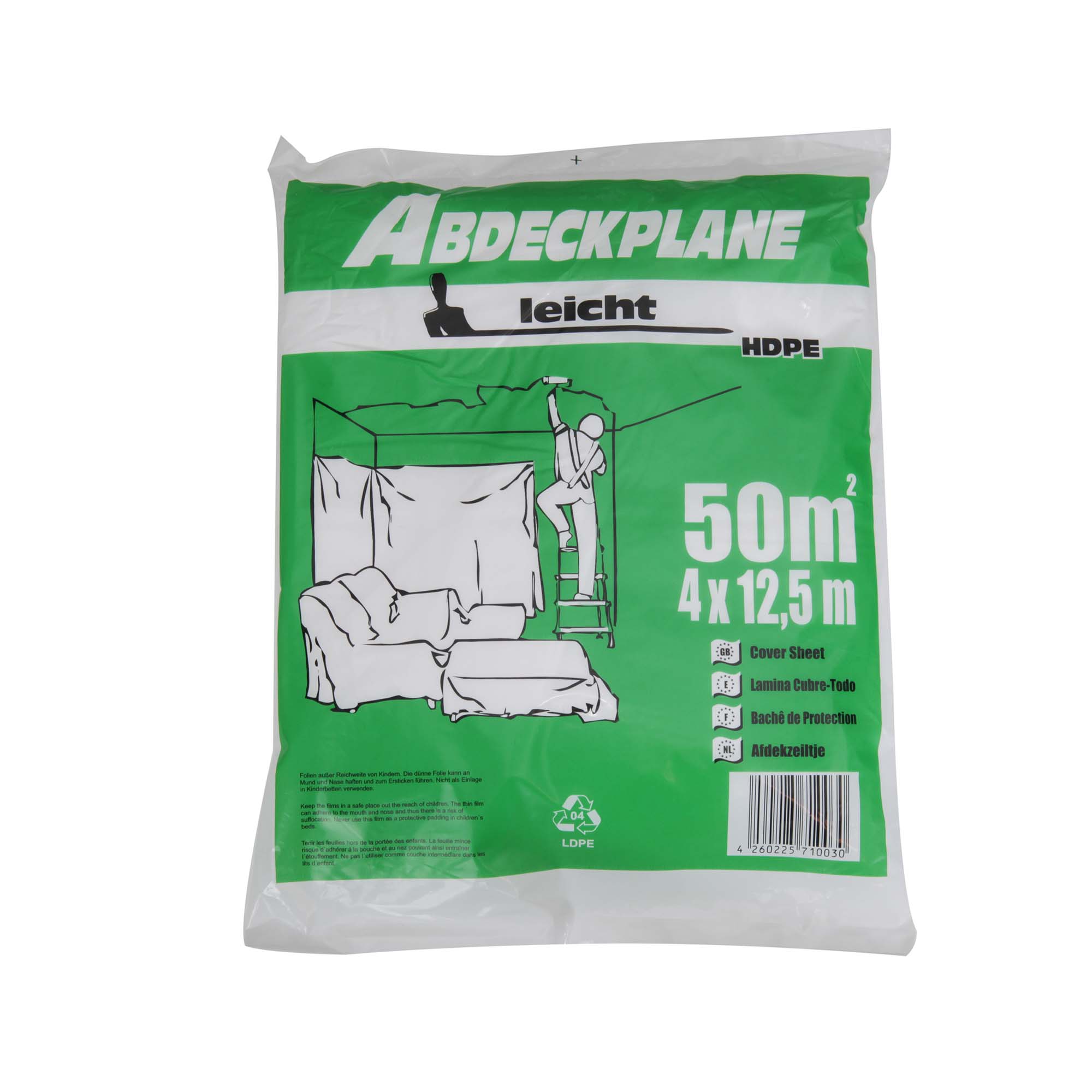 Abdeckplane Abdeckfolie HDPE 7 my „leicht“ 4 x 12,5 m
