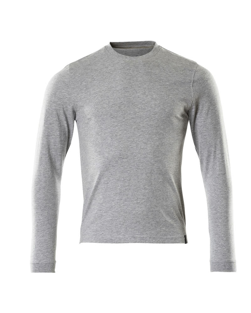 MASCOT® Albi CROSSOVER Langarmshirt in Grau-meliert, Größe 2XL, funktionelles Arbeitsbekleidungs-Langarmshirt