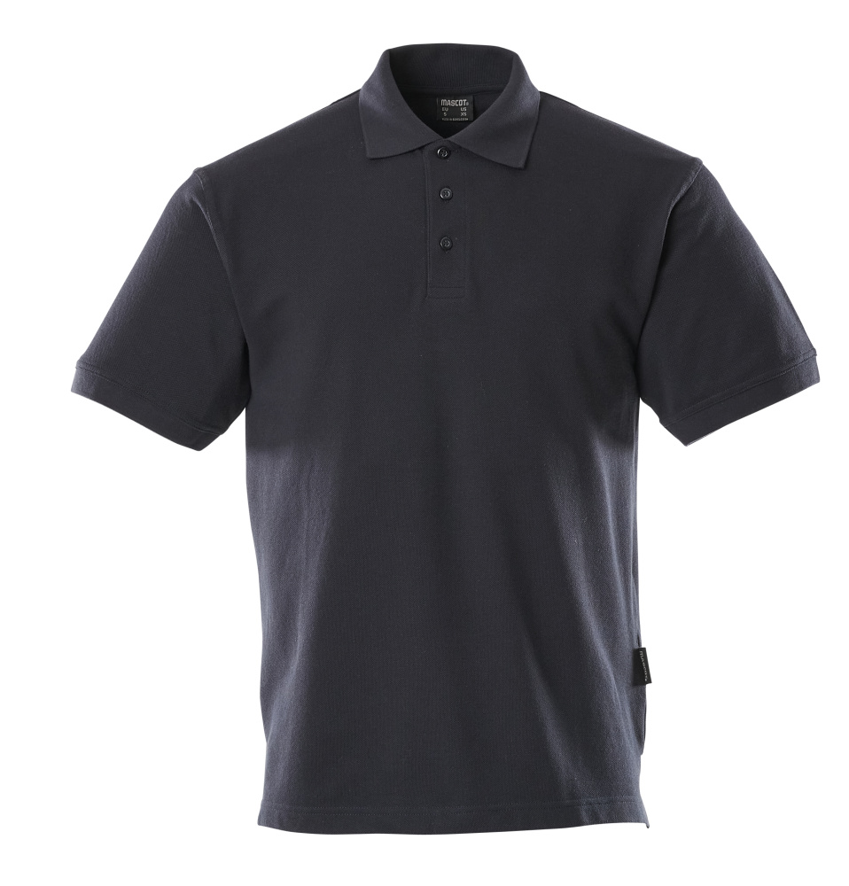 MASCOT® Sumatra CROSSOVER Polo-Shirt in Graphitblau, moderne körpernahe Passform mit Strickkragen, Knopfleiste und Rippbündchen an den Ärmeln, Größe 2XL