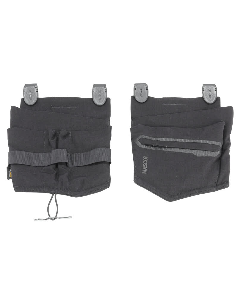 Schwarze MASCOT® CUSTOMIZED Hängetaschen für Elektriker, Zubehör in Größe ONE mit mehreren Fächern und Schlaufen für Werkzeugbefestigung