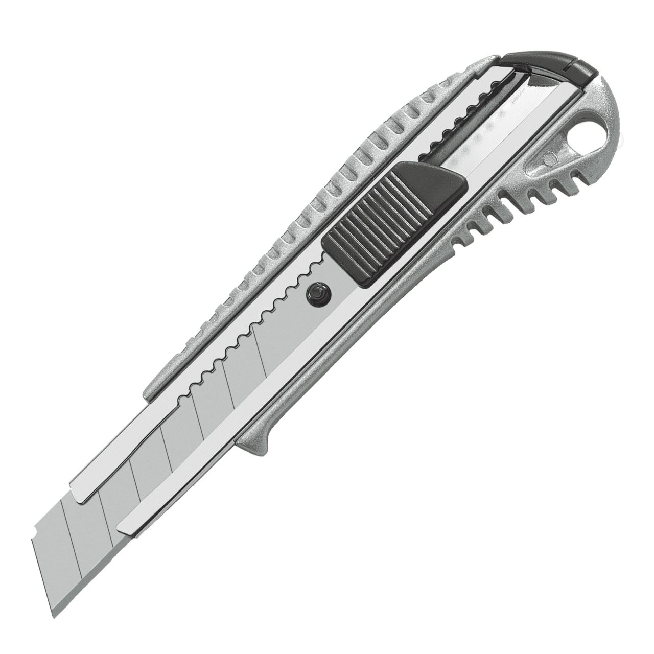 Profi Cuttermesser von Zero Dust mit 18 mm Abbrechklinge, Metallführung und Alu-Druckguss-Körper aus dem Paket Abbrechklingen „SCHWARZ“ + Cuttermesser 110 Teile