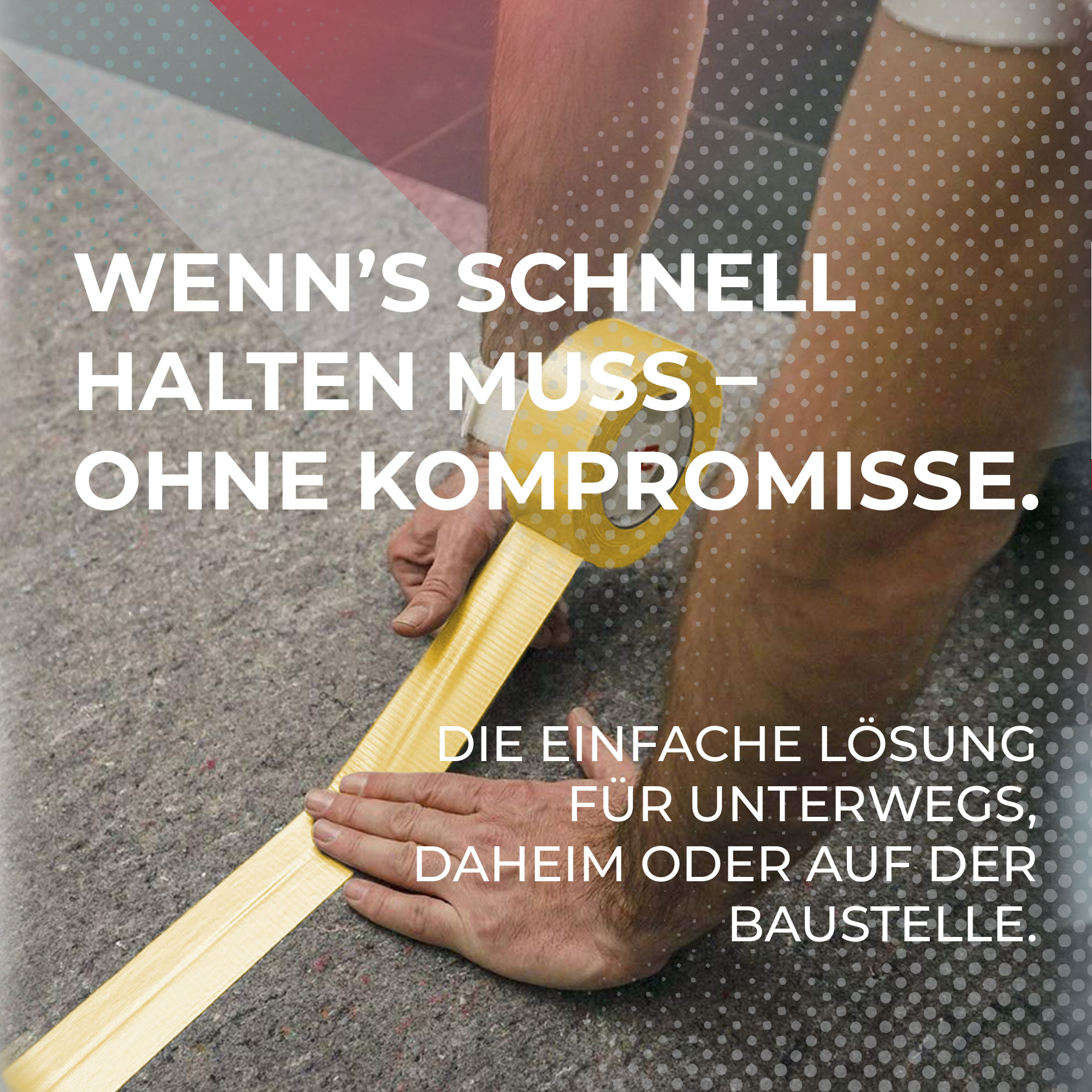 Zero Dust Gewebeklebeband gelb 48mm x 50m auf Rolle