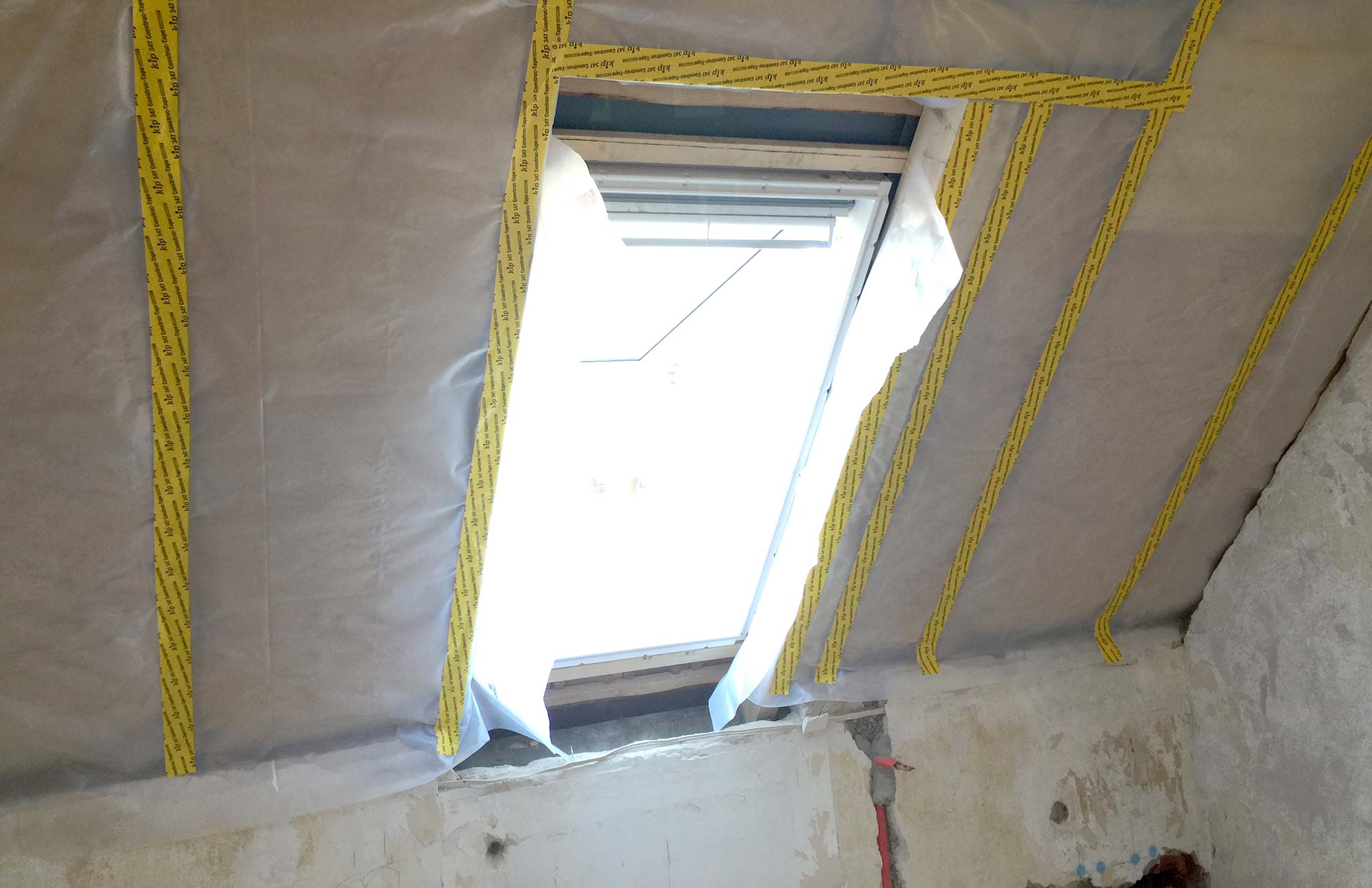 Dachausbau mit KIP CONSTRUC-TAPE CONNECT 60 mm x 40 m