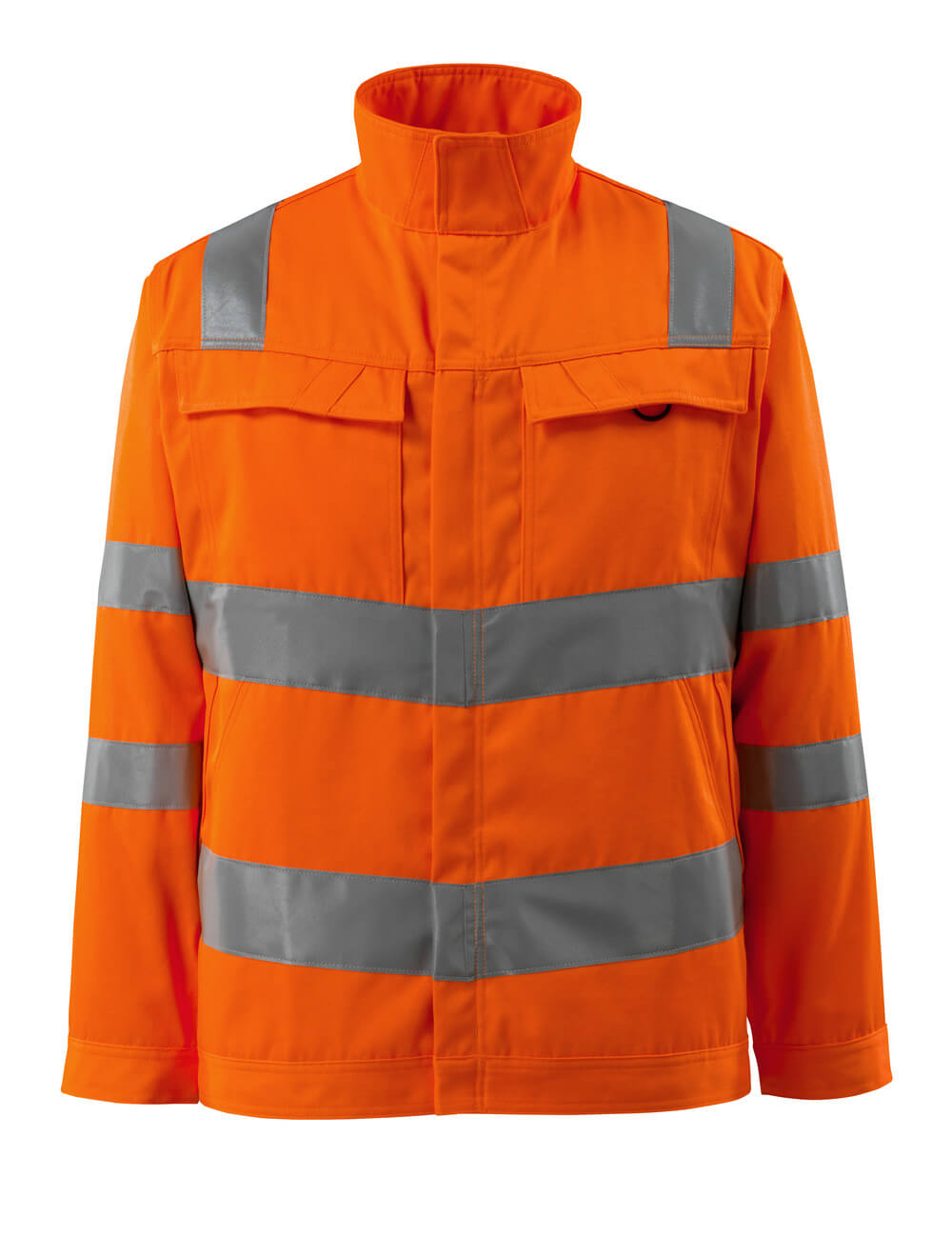 MASCOT® Bunbury SAFE LIGHT Warnschutzjacke in fluoreszierendem Orange mit Reflexschulterstreifen und Reflexstreifen, Stehkragen und verschmutzungsabweisender Oberfläche, Größe 2XL