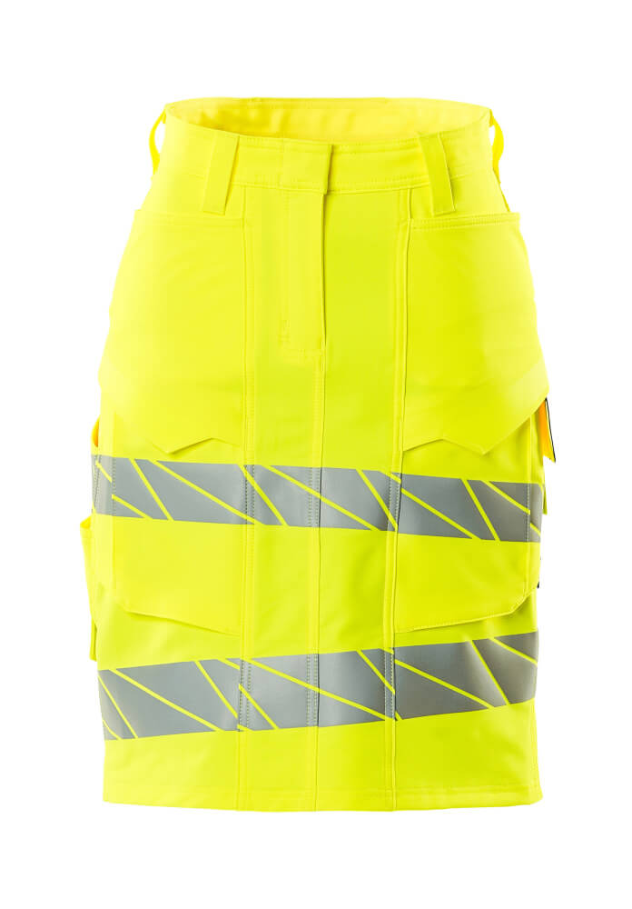 MASCOT® ACCELERATE SAFE Warnschutz-Rock für Damen in Hi-vis Gelb C34 mit reflektierenden Streifen und praktischen Taschen