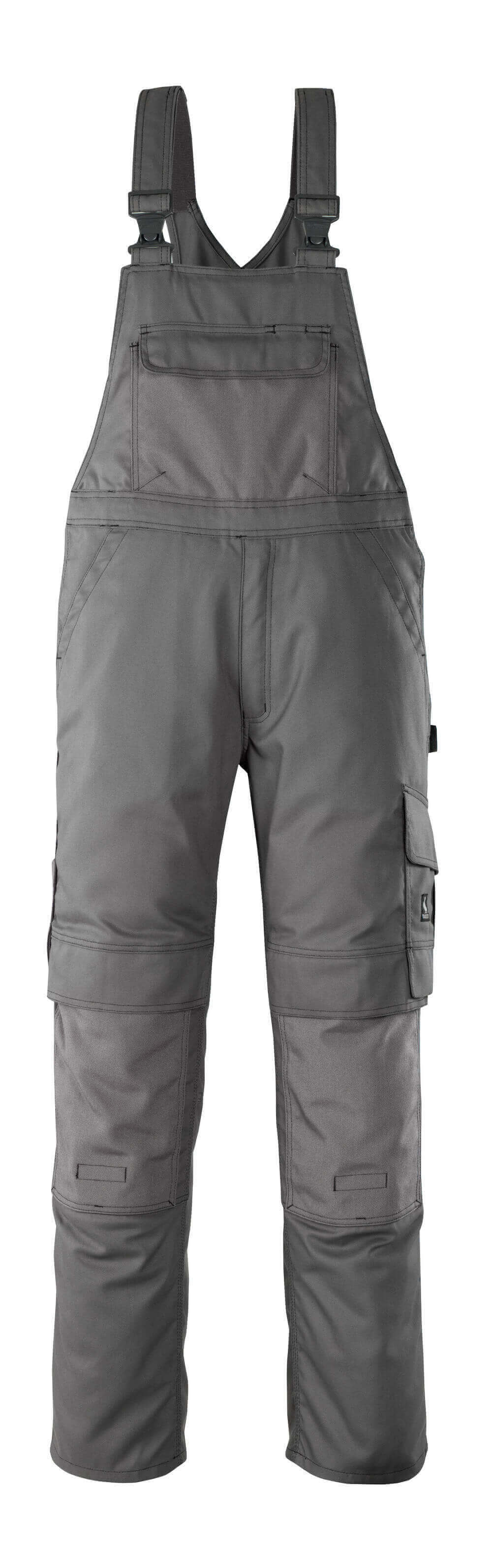 MASCOT® Orense HARDWEAR Latzhose mit Knietaschen, robuste Arbeitsbekleidung in Anthrazit, Herren-Bundlatzhose Größe 76C46 mit Cargo- und Brusttasche