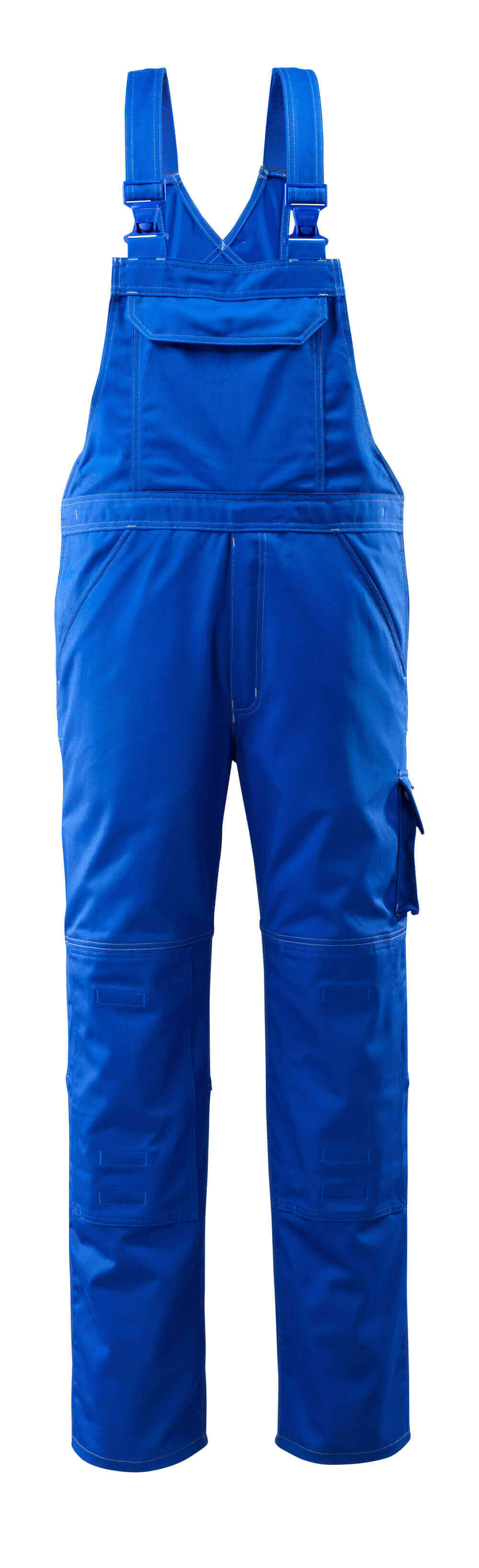 Blaue MASCOT® Lowell INDUSTRY Latzhose mit Knietaschen, robuster Baumwoll-Arbeitsoverall für Handwerk und Industrie