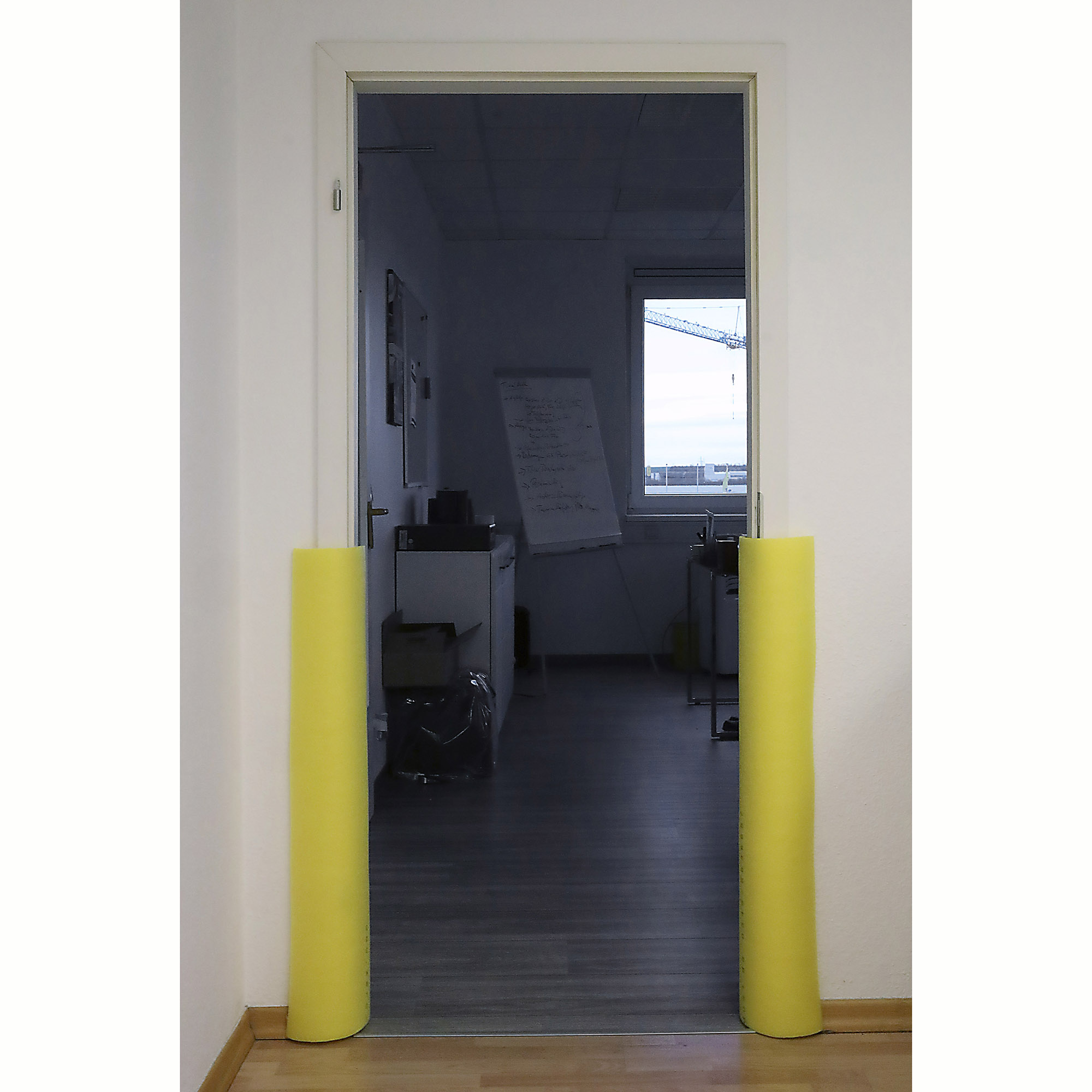 Zero Dust Türrahmen-Klemmschiene signalgelb 100–250 mm