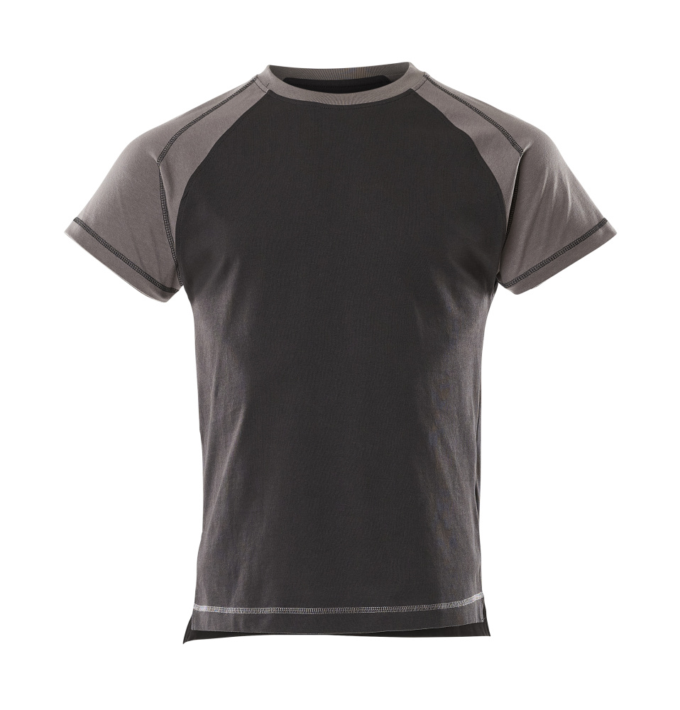 MASCOT® Albano IMAGE T-Shirt in Schwarz/Anthrazit, Größe 2XL, zweifarbiges kurzärmeliges Arbeits-T-Shirt mit Rundhalsausschnitt