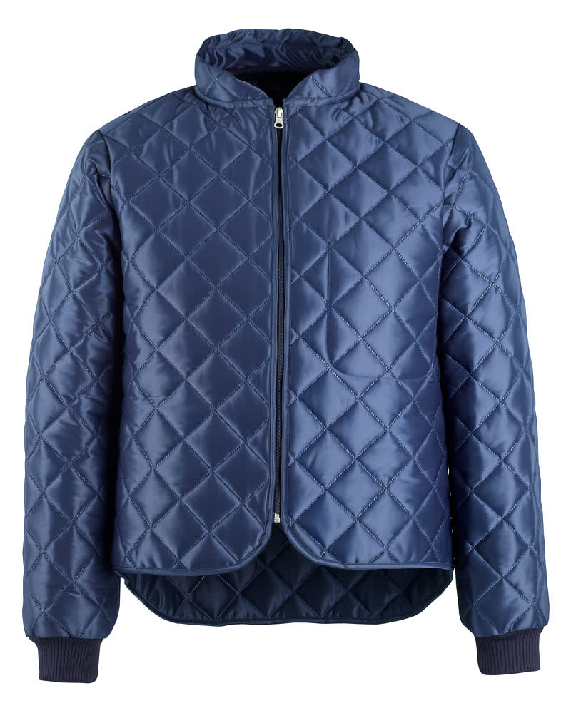 MASCOT® ORIGINALS Thermojacke in Marine, Größe 2XL, gesteppte Polyester-Winterjacke mit isolierender Wattierung, durchgehendem Reißverschluss, Rippenbündchen und verlängertem Rückenteil für optimalen Kälteschutz
