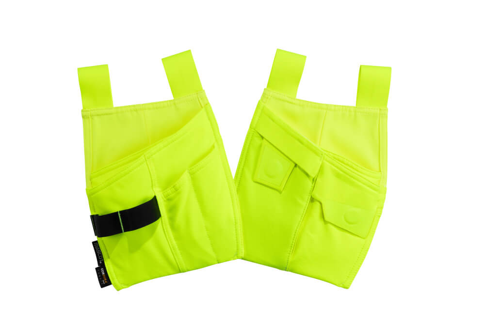 Leuchtgelbe MASCOT® COMPLETE Hängetaschen, Zubehör in Hi-vis Gelb ONE mit mehreren Fächern zur Befestigung an Arbeitskleidung
