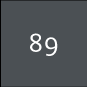 Quadratisches Icon mit weißer Zahl 89 auf dunkelgrauem Hintergrund