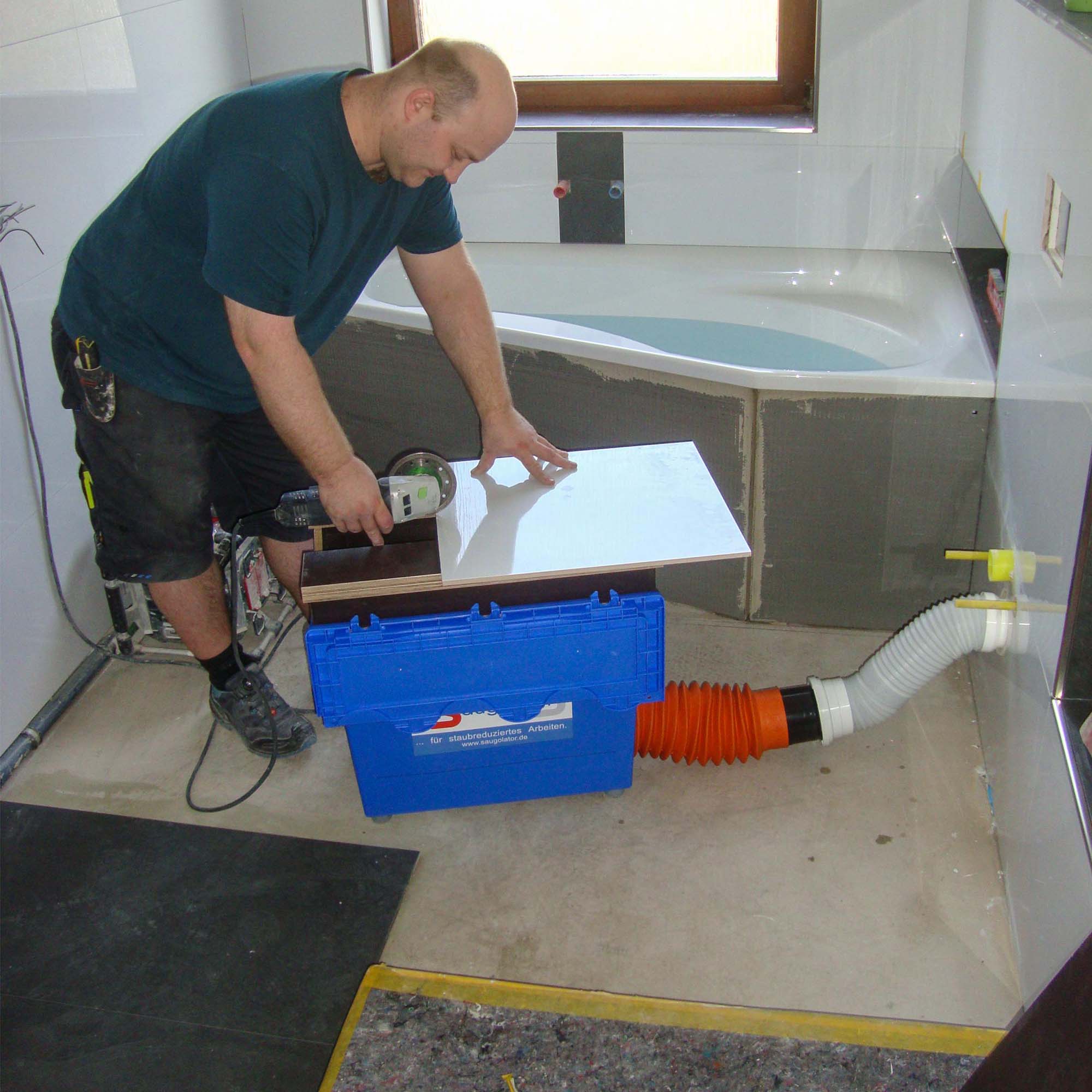Zero Dust Saugolator WC Sauger Komplett-Set im Bad