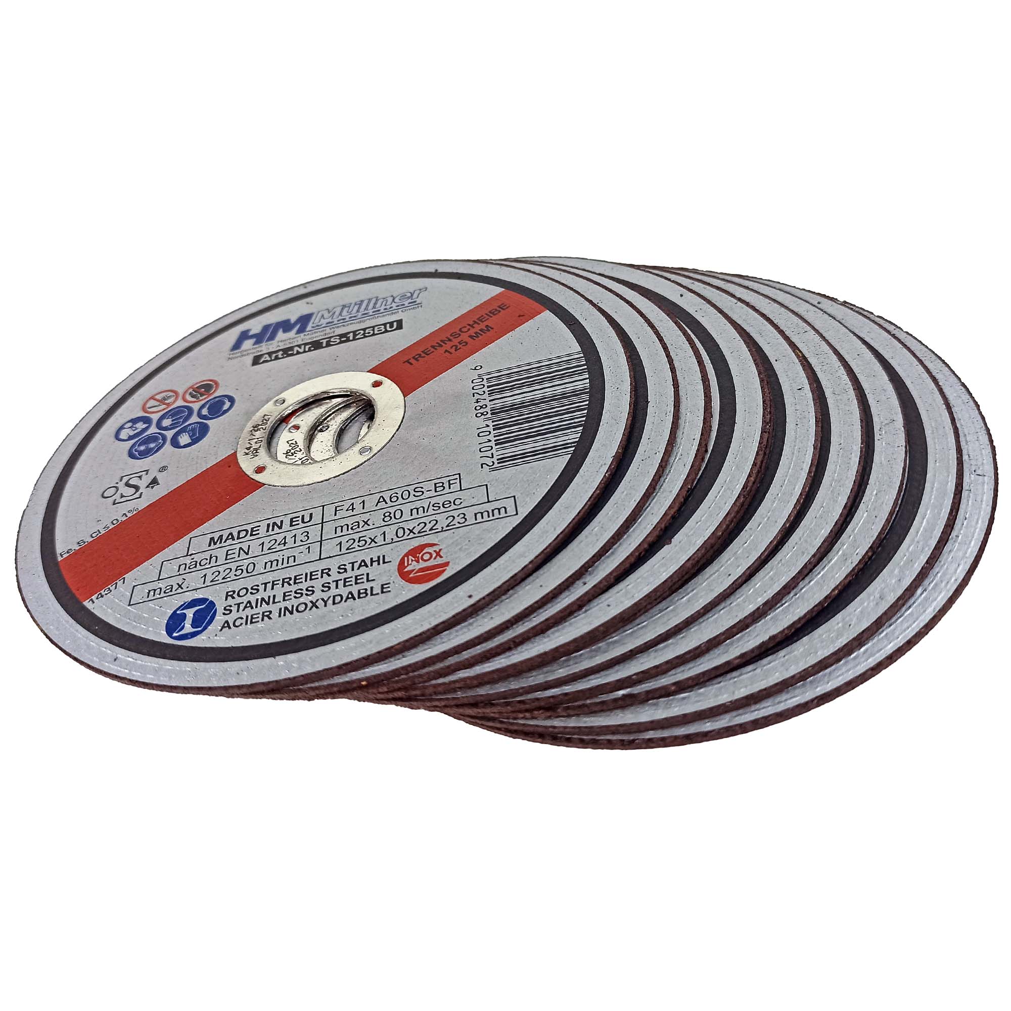 Zero Dust Trennscheiben SB 10 Stück für rostfreien Stahl