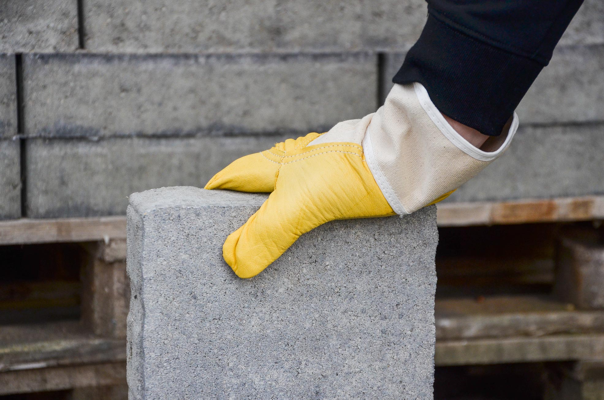 Zero Dust Arbeitshandschuh Vollleder Größe 10 gelb/grau