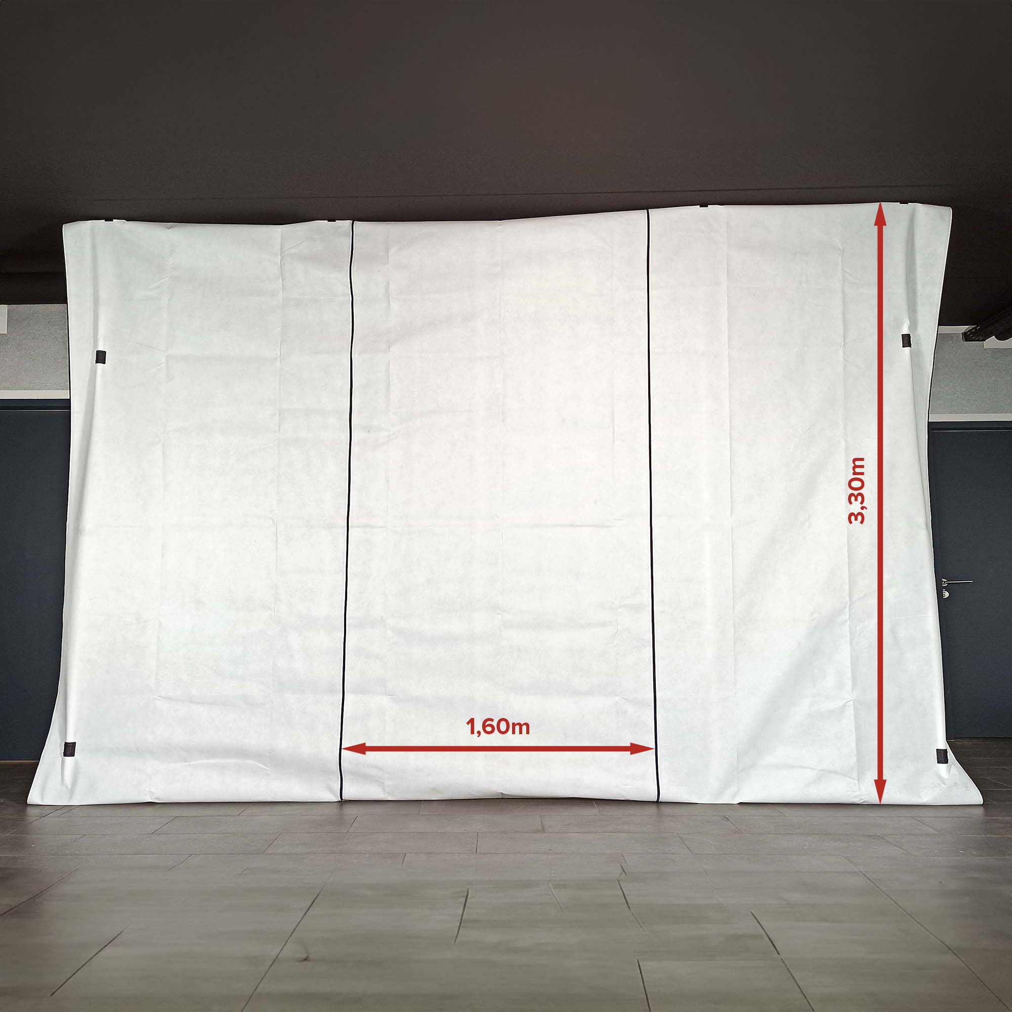 Zero Dust MegaDoor Vlies Staubschutztür-Wand 480 x 330 cm
