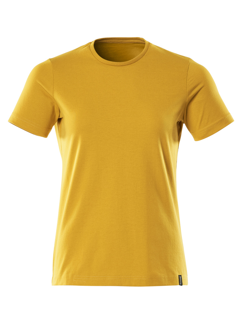 MASCOT® CROSSOVER T-Shirt in currygelb, Damenpassform 2XLONE, funktionelles Arbeits-T-Shirt mit Rundhalsausschnitt