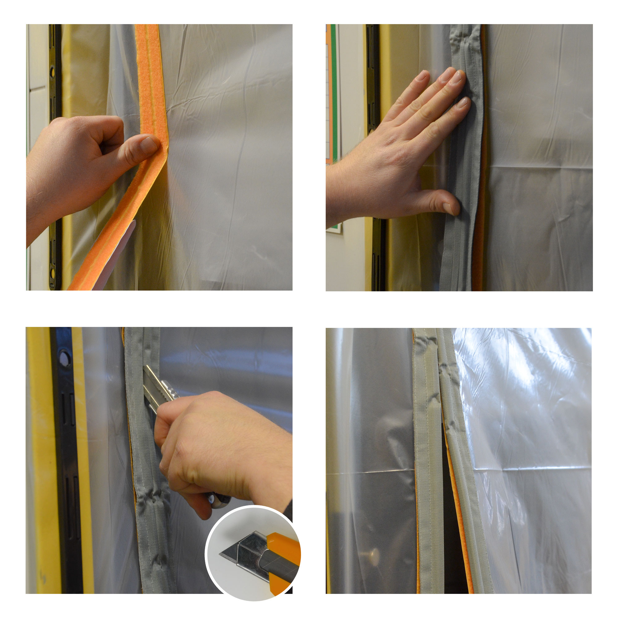 Zero Dust Magnetverschluss selbstschließend mit Klettband fü