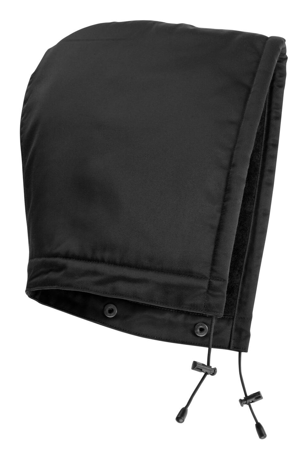 Schwarze MASCOT® MacKenzie COMPLETE Kapuze, Zubehör in Größe ONE mit Kordelzug und Druckknöpfen zur Befestigung an Arbeitsjacken