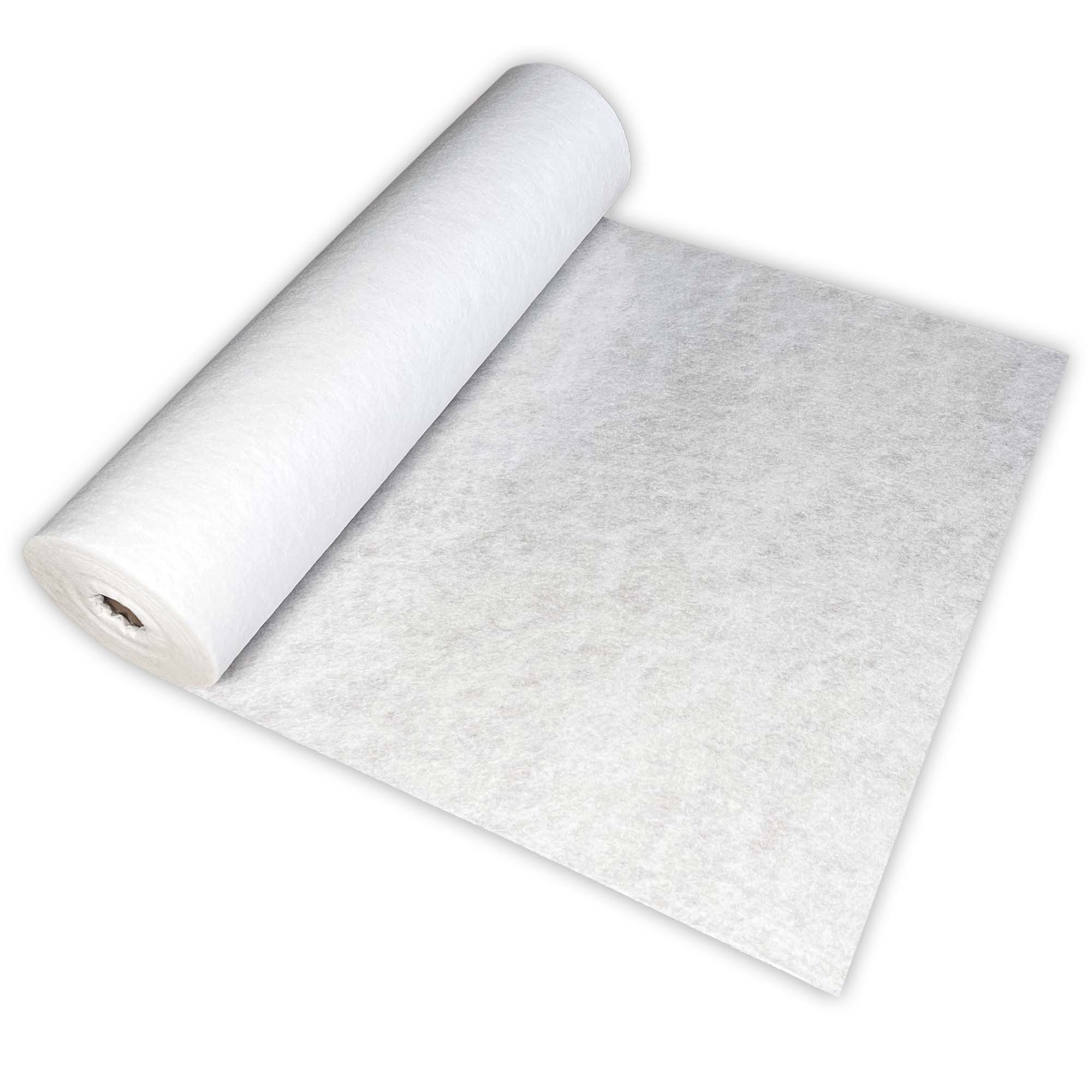 Weiße Rolle TreppTurbo selbsthaftendes Boden- und Treppenschutzvlies von Zero Dust, Abdeckvlies für Böden und Treppen bei Renovierung und Sanierung