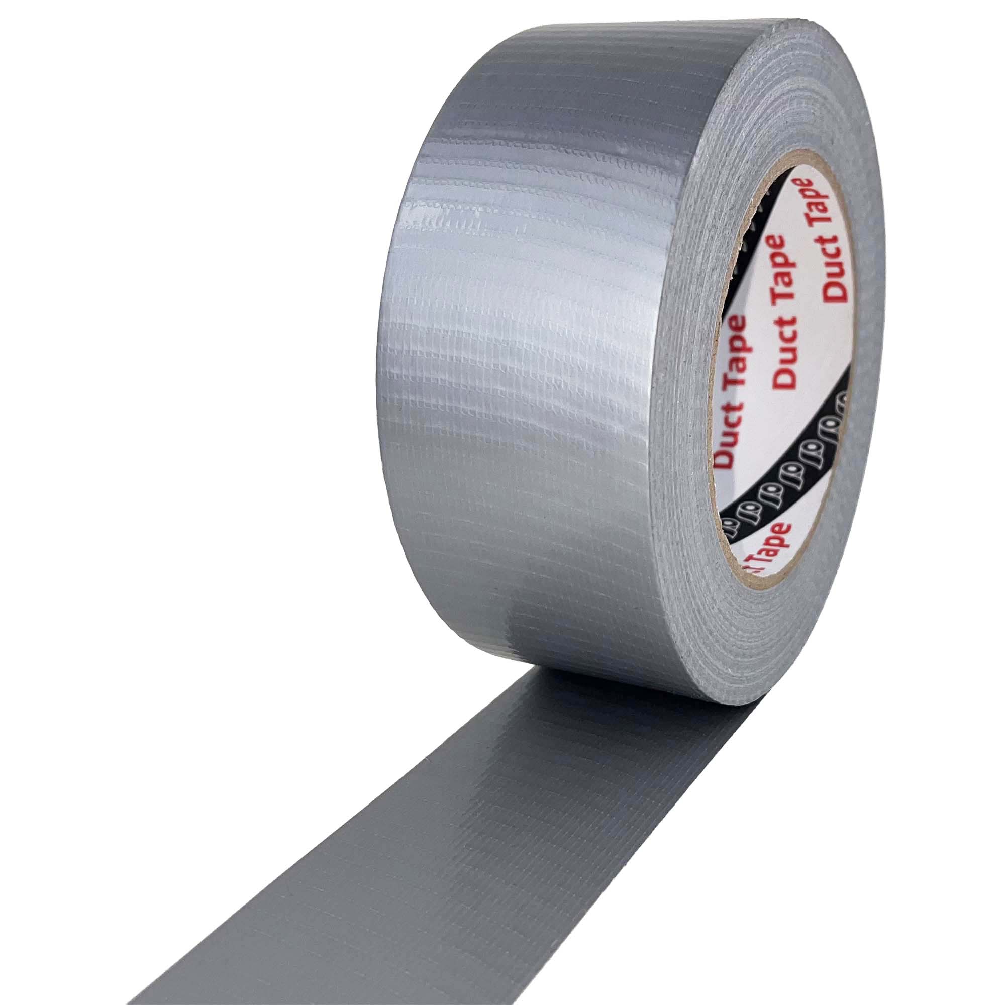 Rolle silbernes Duct Tape Gewebeband mit abgewickeltem Streifen, stark klebend und reißfest für Reparaturen