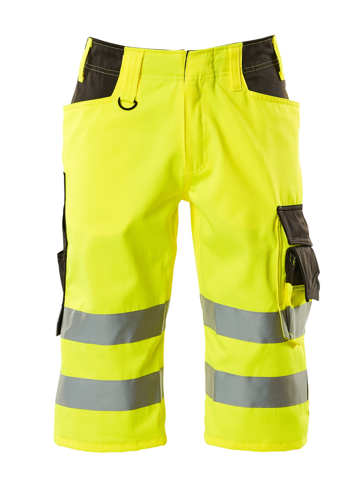 MASCOT® Luton SAFE SUPREME lange Warnschutz-Shorts mit Reflexstreifen, zweifarbig Hi-vis Orange/Dunkelanthrazit, robust für Arbeit und Handwerk