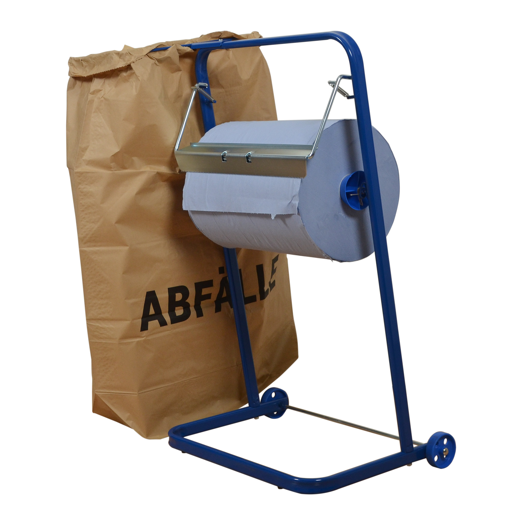 Industrieputztuch Rolle 36 cm 2-lagig blau auf Abroller