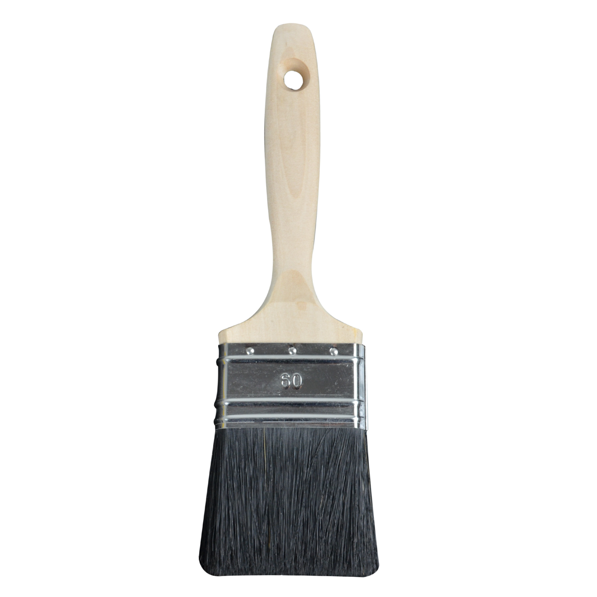 Flachpinsel 60 mm mit schwarzer Naturborste BLACKLINE