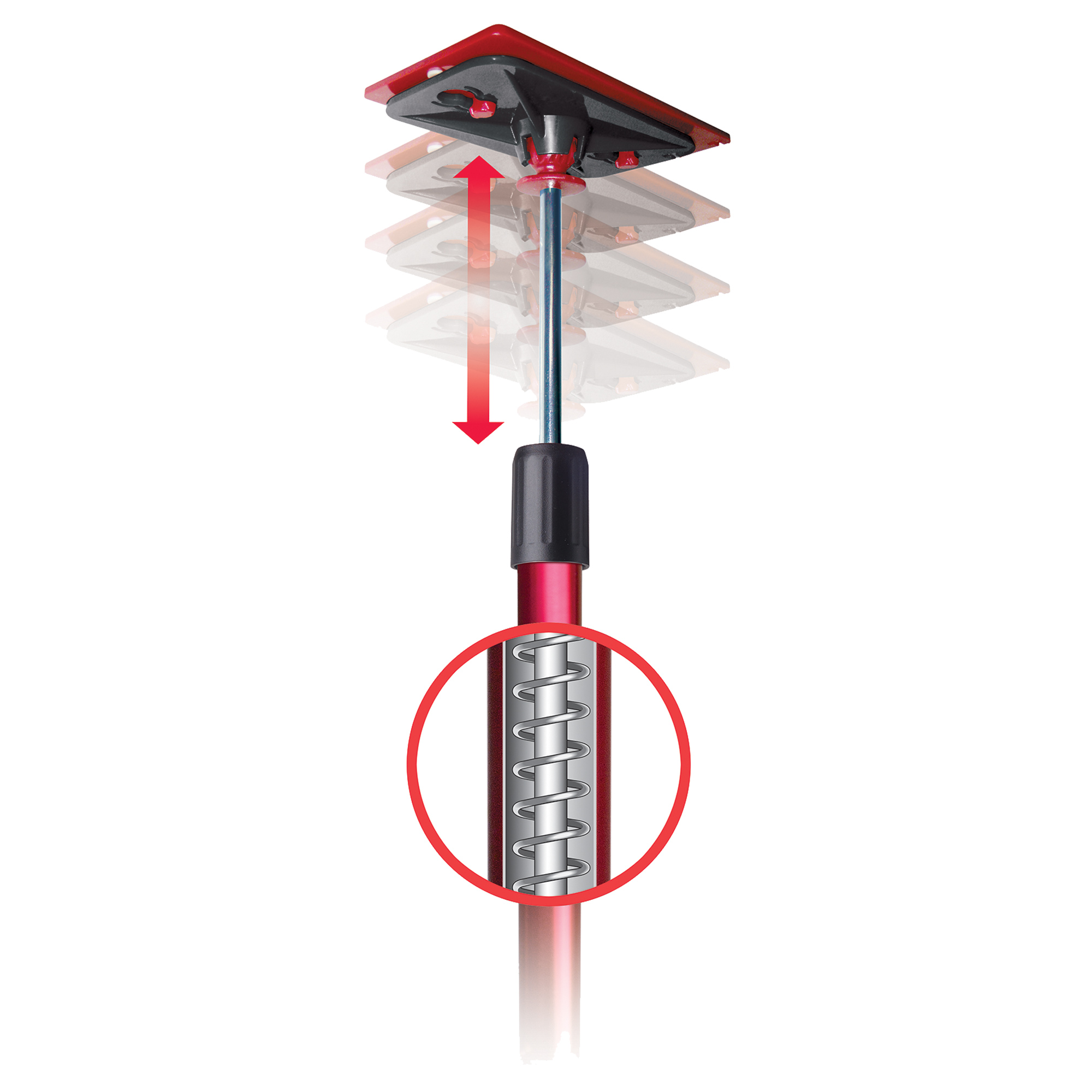 ZipWall Staubschutzwand Teleskopstange mit Druckfeder bis 3,