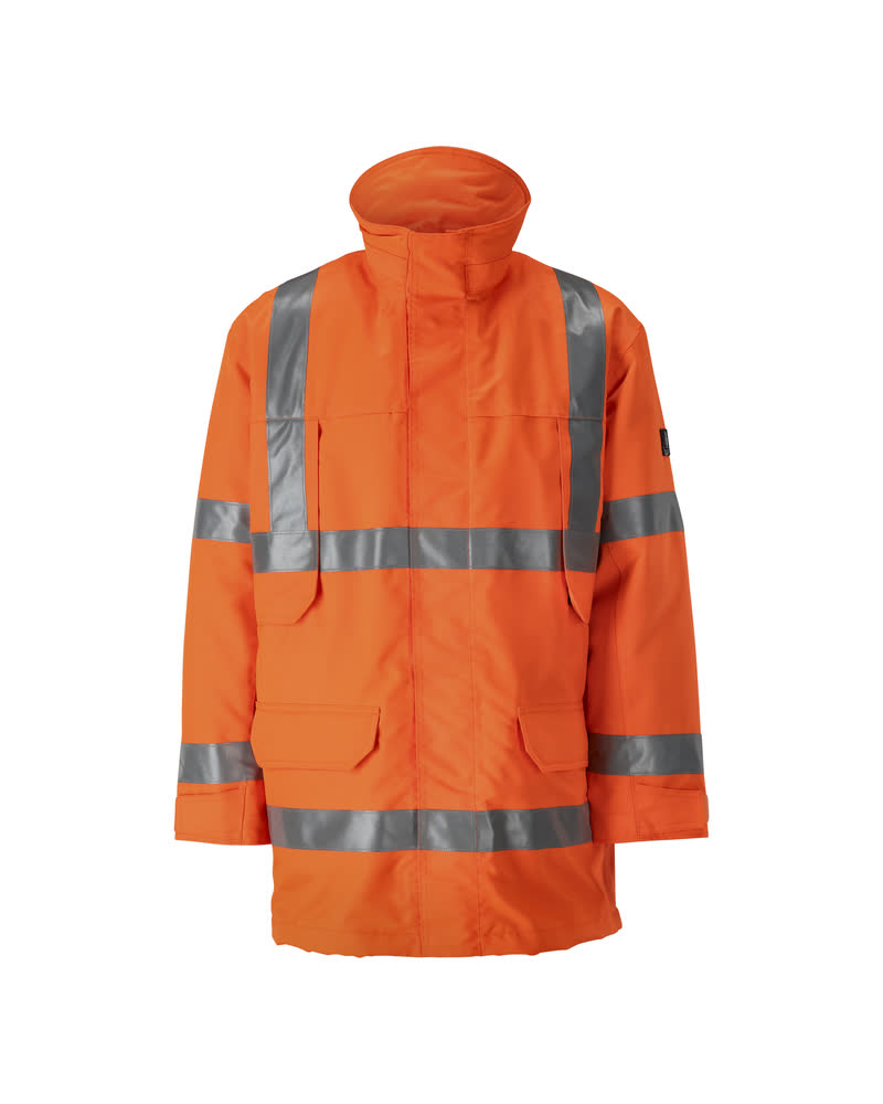MASCOT® Vancouver SAFE ARCTIC Parka in Hi-Vis Orange mit Reflexstreifen, atmungsaktiv, wind- und wasserdicht, herausnehmbarem Steppfutter und mehreren Taschen