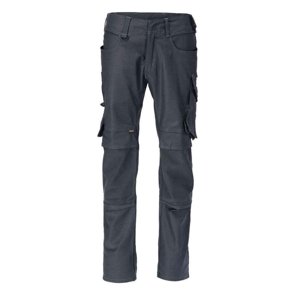 MASCOT® UNIQUE Arbeitshose mit ergonomischen Beinen, Knietaschen, verstärkten Nähten und praktischen Cargotaschen in Schwarzblau