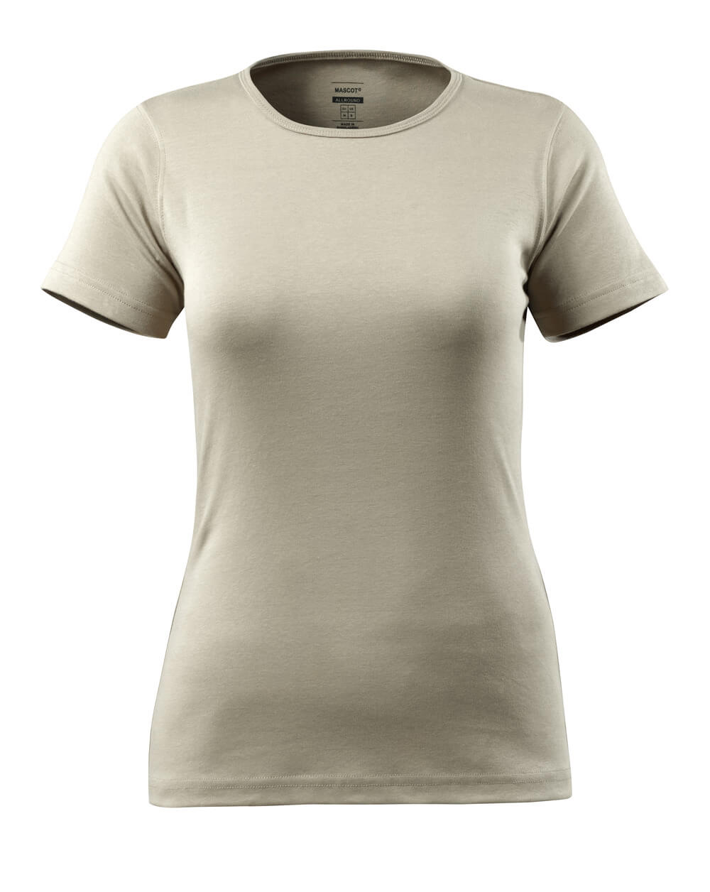 Frontansicht MASCOT® Arras CROSSOVER T-Shirt Arbeitsbekleidung in Hellkhaki, Damenpassform Größe 2XL
