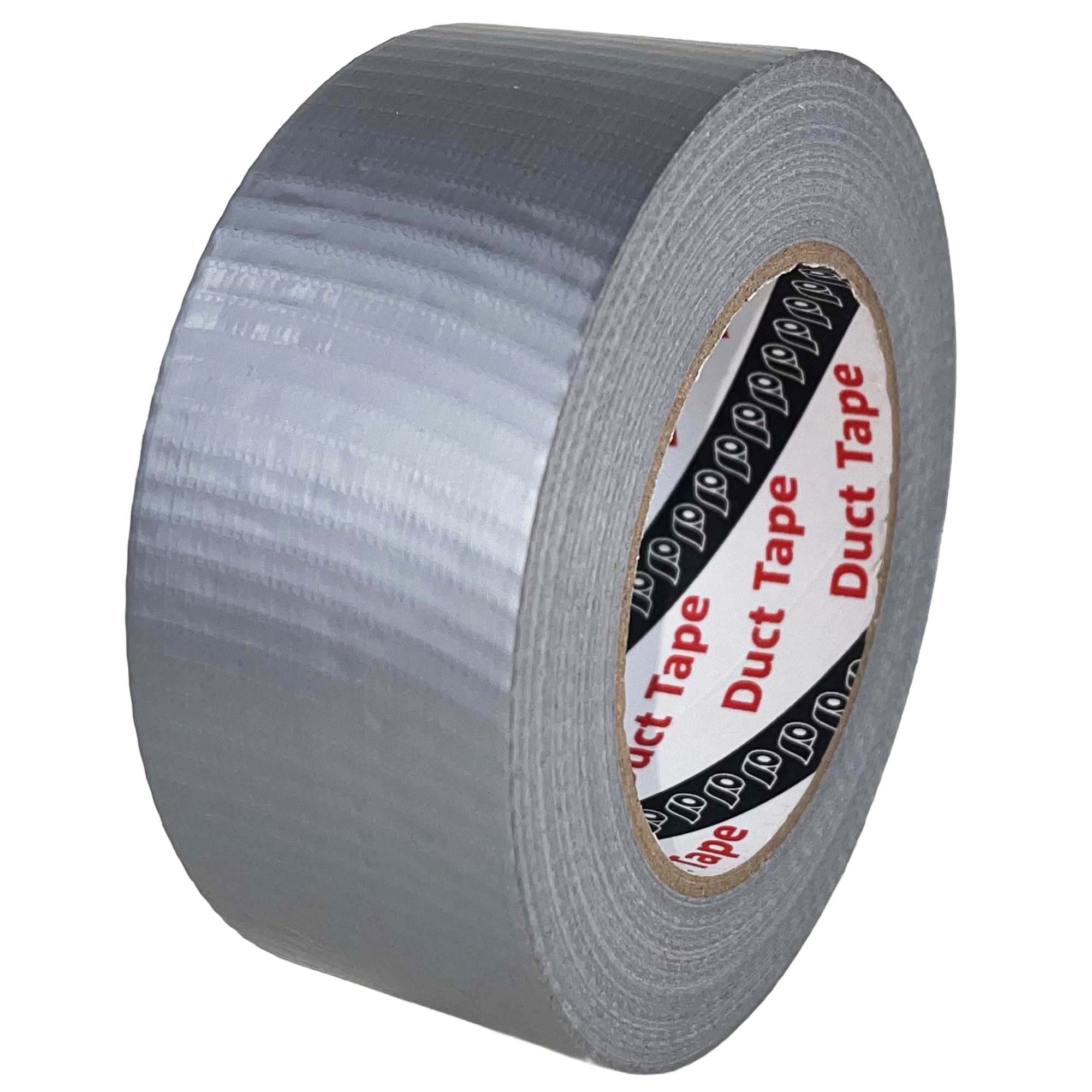 Rolle Zero Dust Duct Tape Gewebe-Klebeband, PE-beschichtet, 48 mm x 50 m in Silber, reißfestes und wasserabweisendes Klebeband für Abdichten, Fixieren und Reparieren