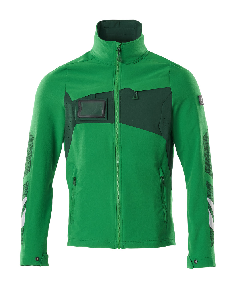 MASCOT® ACCELERATE Arbeitsjacke in Grasgrün/Grün, Größe 2XL, robuste Arbeitsbekleidung mit Reißverschluss und Brusttasche für Handwerk und Industrie