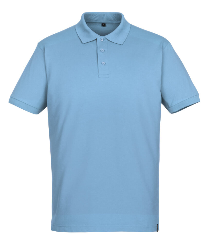 Hellblaues MASCOT® Soroni CROSSOVER Polo-Shirt in Größe 2XL, kurzarm Arbeitsbekleidung mit Kragen und Knopfleiste