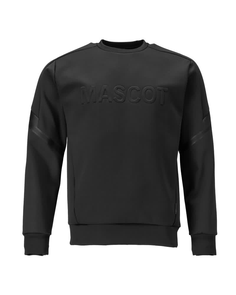 Schwarzblaues MASCOT® CUSTOMIZED Sweatshirt in Größe XL, robuste Arbeitsbekleidung mit Rundhalsausschnitt und dezentem Logo vorn