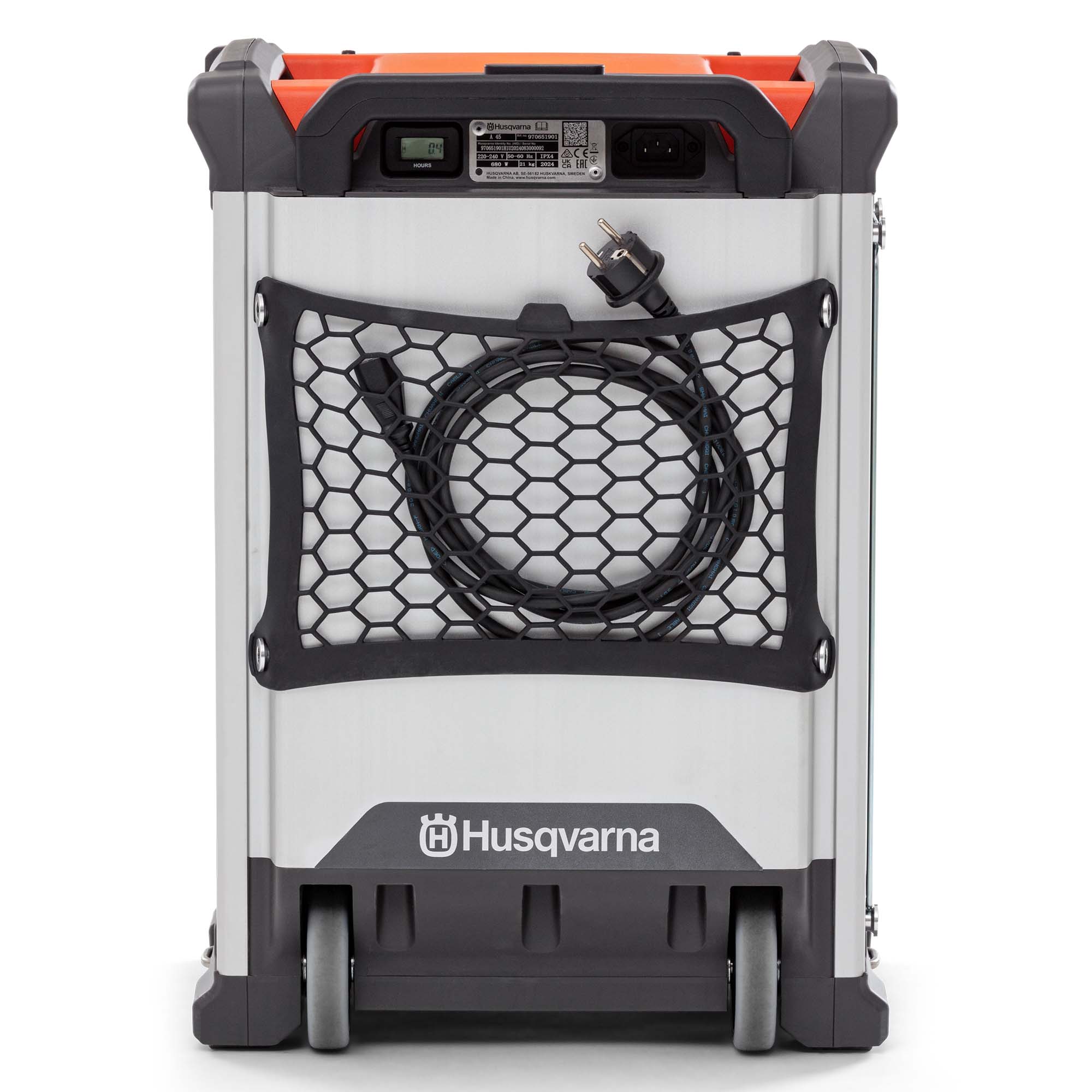 Husqvarna A45 Bau-Luftreiniger mit HEPA 13, Rückansicht