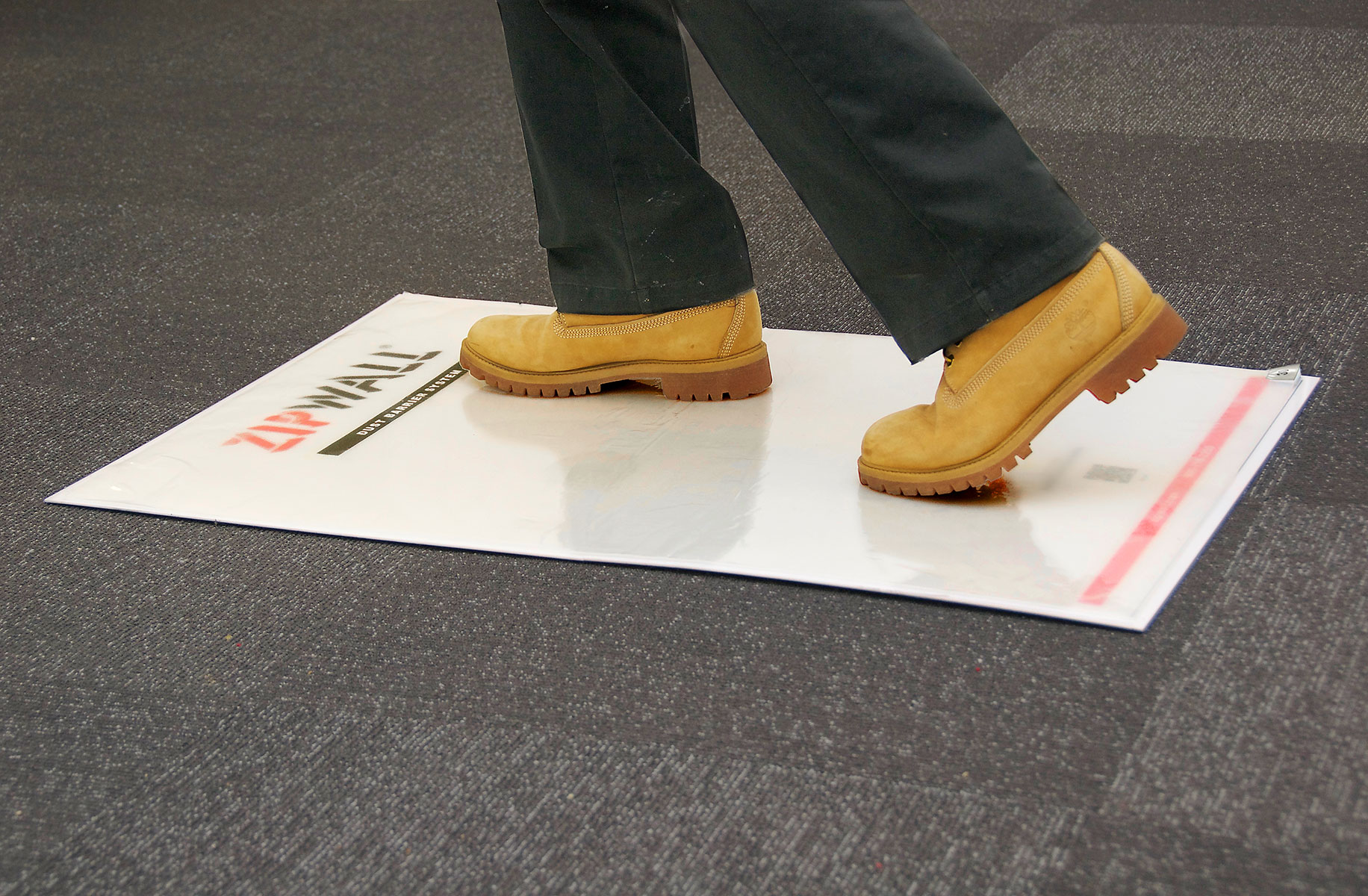 ZipWall Schmutzschleuse Schmutzfangmatte mit 30 Klebefolien